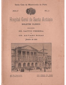 Hospital Geral de Santo António - Boletim Clínico - Ano I, N.º 1 - Janeiro de 1928