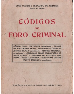 Códigos do Foro Criminal | de José Osório e Fernando de Miranda