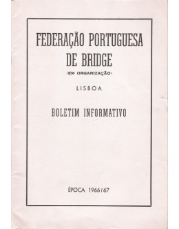 Federação Portuguesa de Bridge (Em Organização) - Boletim Informativo