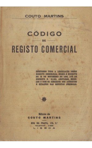 Código de Registo Comercial | de Couto Martins